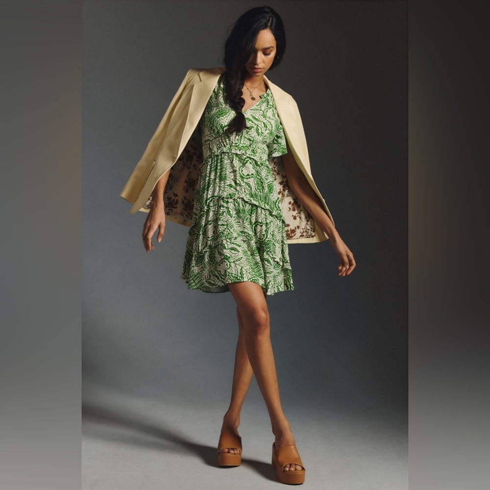 Anthropologie Robin Tiered Mini Dress